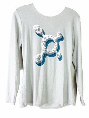 Orangetheory Gray Long Sleeve Tee with Blue Logo